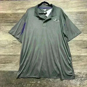 NFL Gray Polo Shirt Men’s Ravens Size 2XL